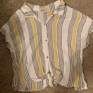 button up crop shirt